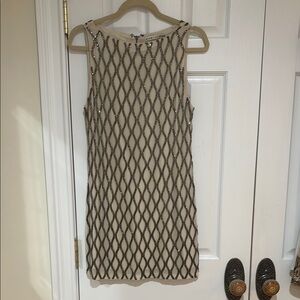 Alice + Olivia Tan Sheath Cocktail Dress Sleeveless